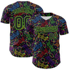 Custom Purple Black-Aurora Green 3D Pattern Design Mardi Gras Shrove Tuesday Authentic Baseball Jersey