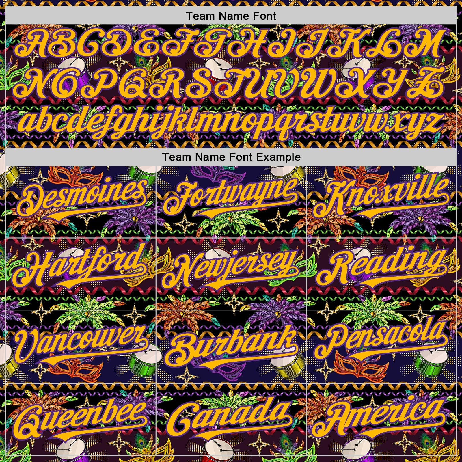 Custom Black Gold-Purple 3D Pattern Design Mardi Gras Shrove Tuesday Authentic Baseball Jersey