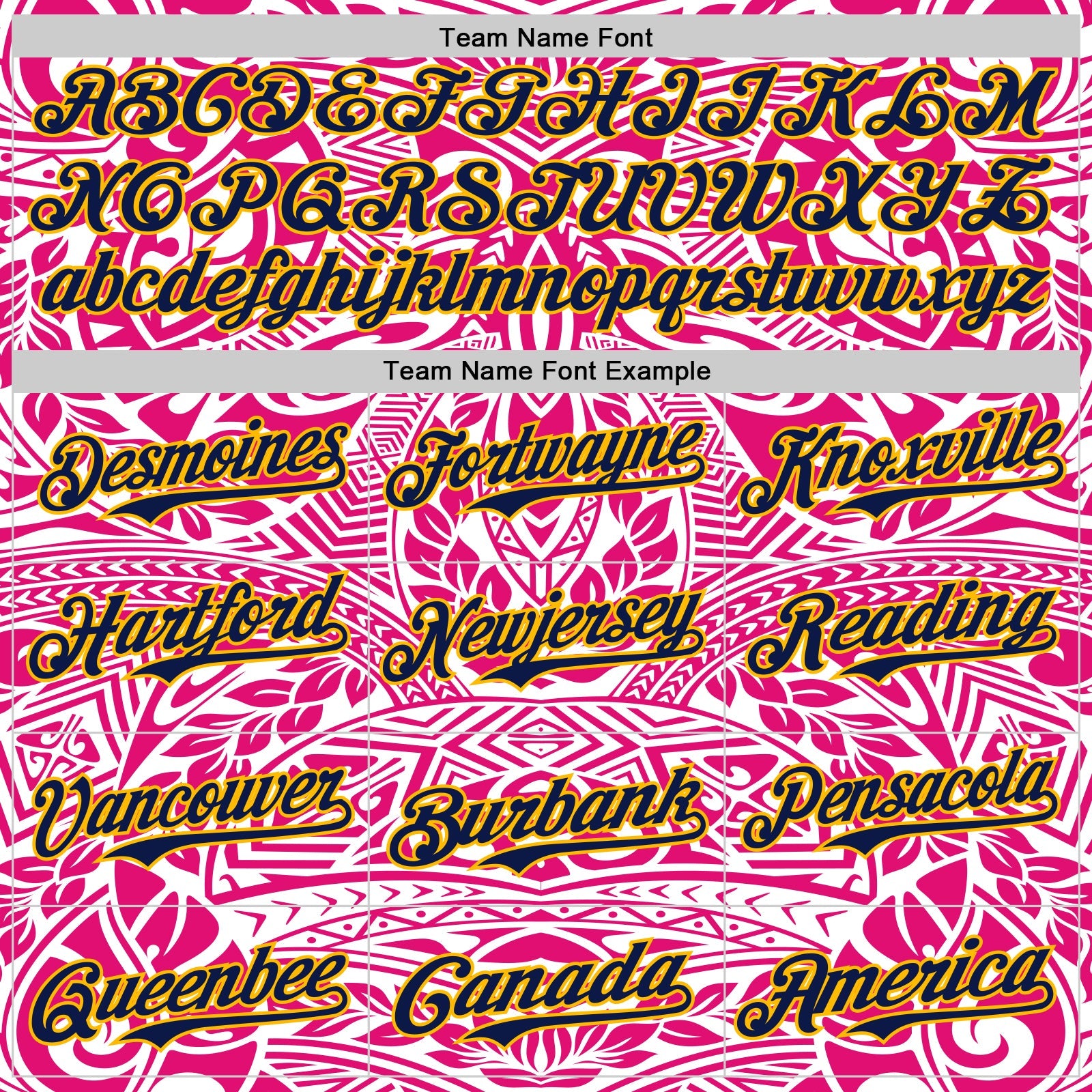 Custom Hot Pink Navy-Gold 3D Pattern Design Burner Costumes Ethnic Floral Authentic Baseball Jersey