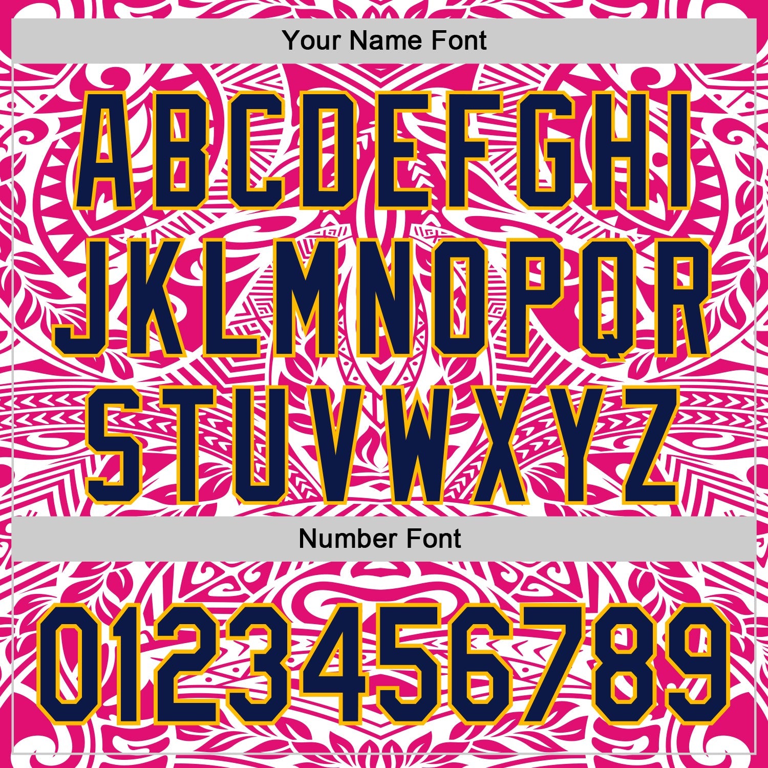 Custom Hot Pink Navy-Gold 3D Pattern Design Burner Costumes Ethnic Floral Authentic Baseball Jersey