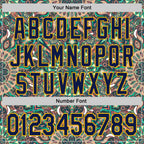 Custom Green Navy-Gold 3D Pattern Design Burner Costumes Psychedelic Authentic Baseball Jersey