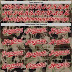 Custom Camo Red-White 3D Pattern Design Burner Costumes Grunge Camo Authentic Salute To Service Baseball Jersey