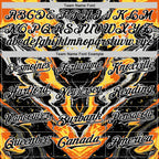 Custom Black Gray Orange Yellow-White 3D Pattern Design Rave Party Marble Lava Authentic Baseball Jersey