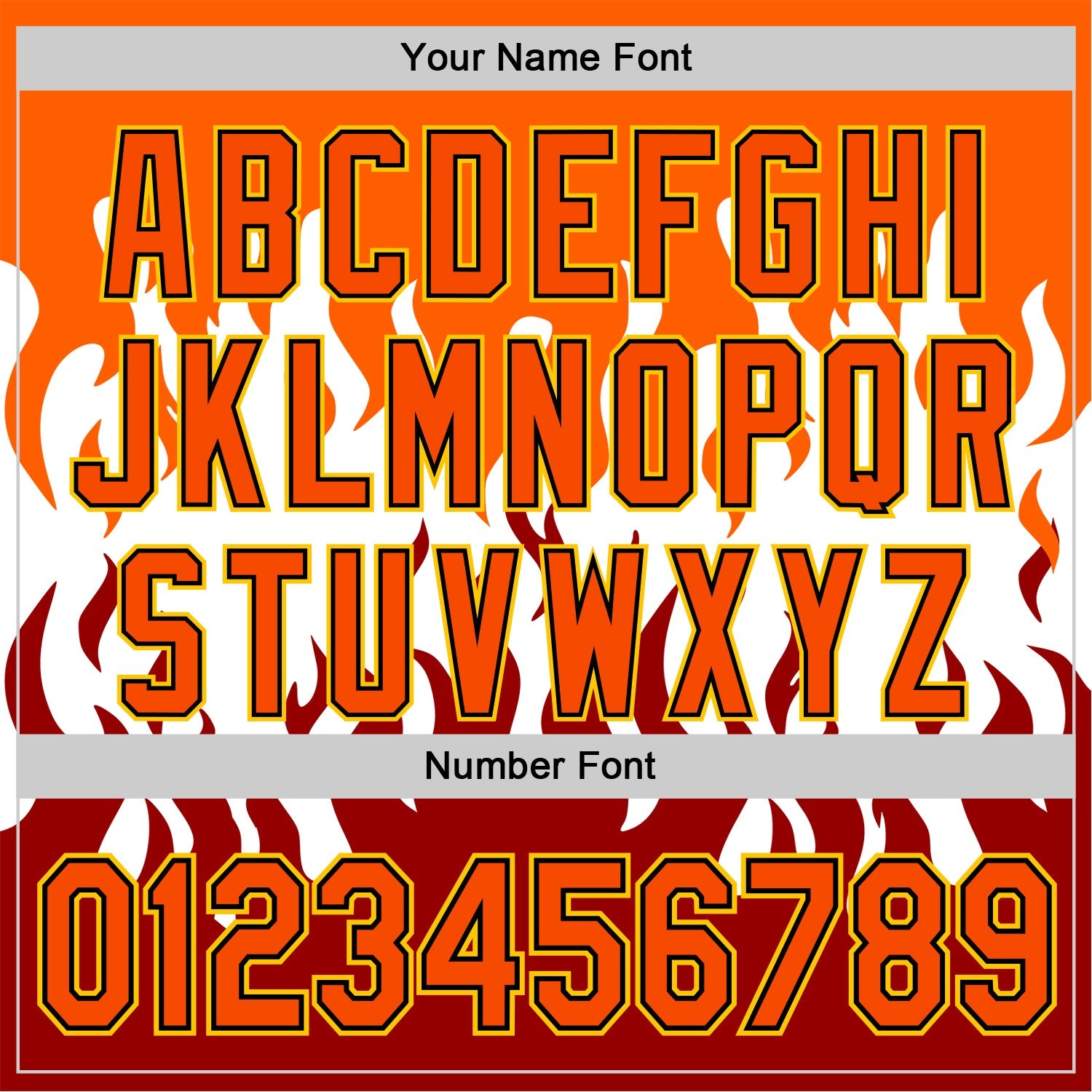 Custom White Orange Red Black-Yellow 3D Pattern Design Rave Party Flame Authentic Baseball Jersey