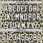 Custom Cream White-Black 3D Pattern Design Rave Party Animal Leopard Print Authentic Baseball Jersey