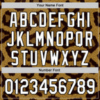 Custom Brown White-Black 3D Pattern Design Rave Party Animal Leopard Print Authentic Baseball Jersey