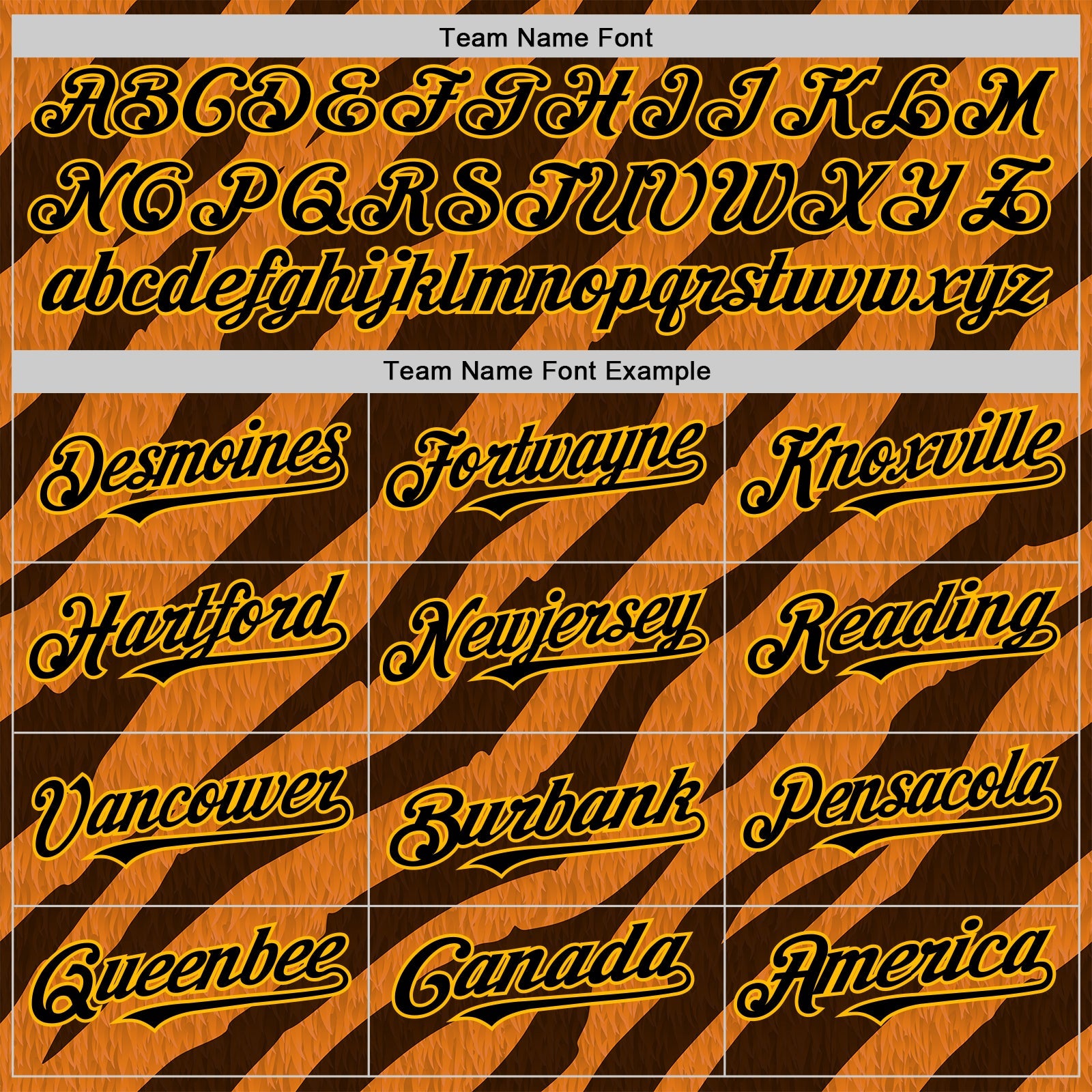 Custom Orange Black-Gold 3D Pattern Design Rave Party Tiger Print Authentic Baseball Jersey