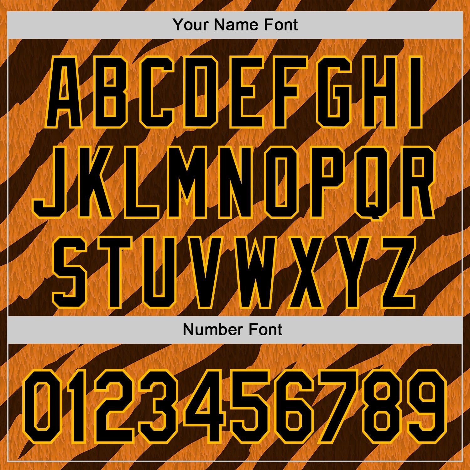 Custom Orange Black-Gold 3D Pattern Design Rave Party Tiger Print Authentic Baseball Jersey