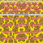 Custom Yellow Red Black-White 3D Pattern Design Rave Party Animal Snake Python Print Authentic Baseball Jersey