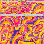 Custom Purple Red-White 3D Pattern Design Rave Party Marble Lava Authentic Baseball Jersey