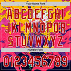 Custom Gold Red-White 3D Pattern Design Rave Party Trippy Disco Authentic Baseball Jersey