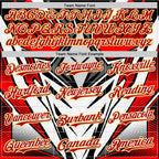 Custom White Red Black-Yellow 3D Pattern Design Burner Costumes Cyber Punk Authentic Baseball Jersey