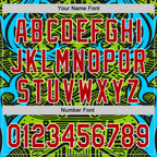 Custom Green Red Blue Black-White 3D Pattern Design Burner Costumes Tribal Authentic Baseball Jersey
