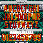 Custom White Red Blue Green-Yellow 3D Pattern Design Burner Costumes Tribal Authentic Baseball Jersey