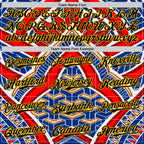Custom Blue Black Red-Yellow 3D Pattern Design Burner Costumes Tribal Authentic Baseball Jersey