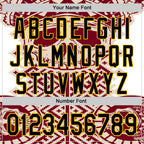 Custom Cream Black Red-Yellow 3D Pattern Design Burner Costumes Tribal Skull Authentic Baseball Jersey
