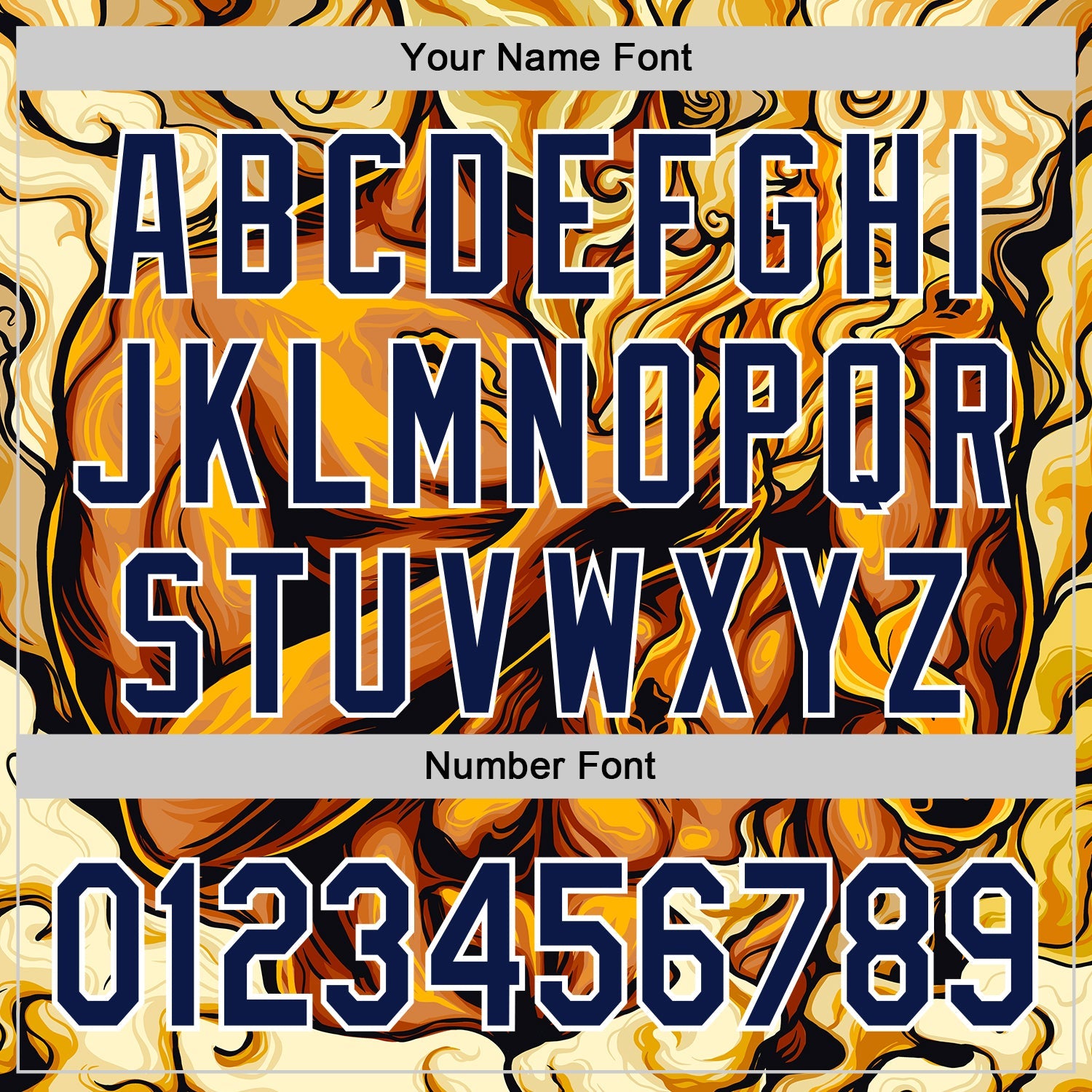 Custom Gold Navy-White 3D Pattern Design Burner Costumes Flame Authentic Baseball Jersey