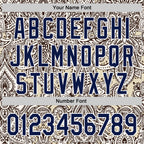 Custom Cream Navy-White 3D Pattern Design Burner Costumes Paisley Bandana Authentic Baseball Jersey