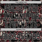 Custom Black White 3D Pattern Design Burner Costumes Paisley Bandana Authentic Baseball Jersey
