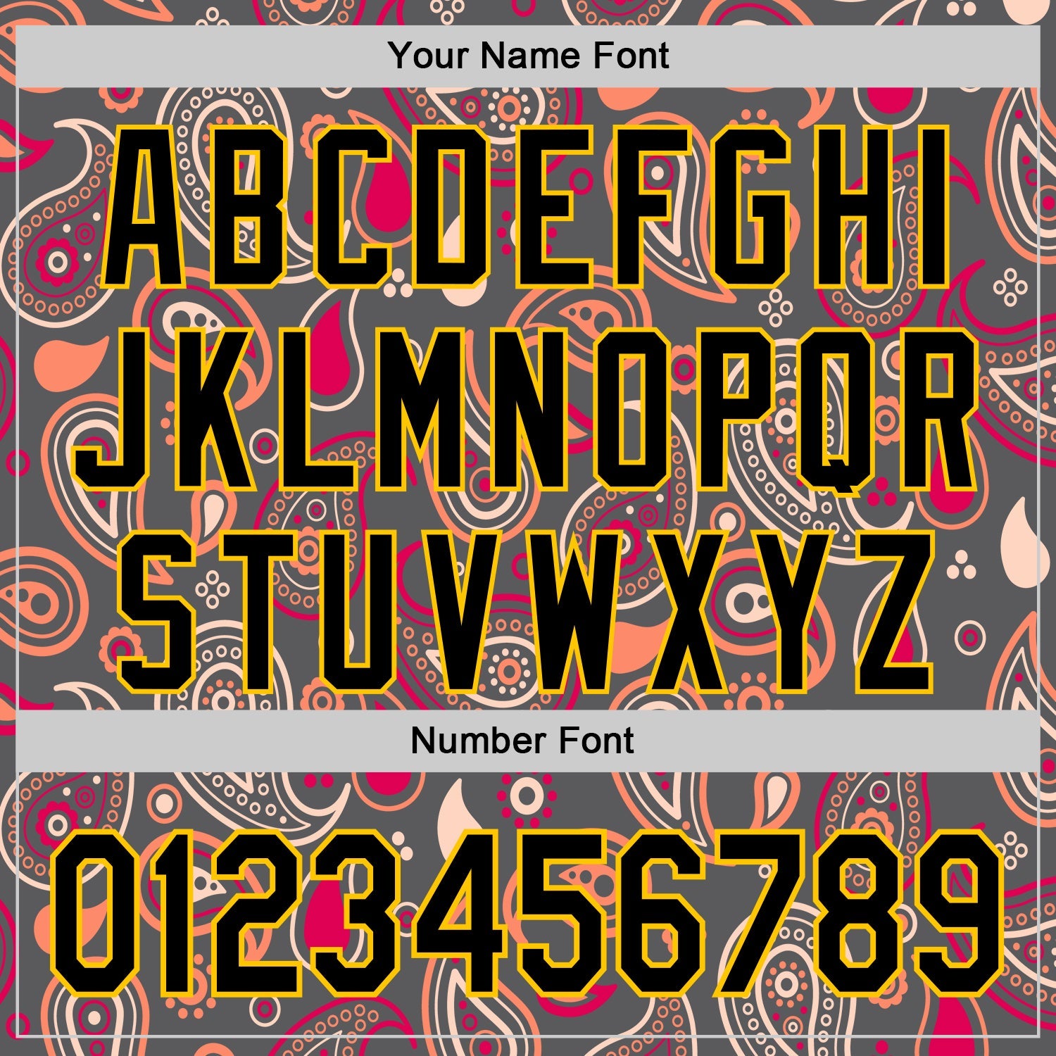 Custom Steel Gray Black-Yellow 3D Pattern Design Burner Costumes Paisley Bandana Authentic Baseball Jersey