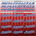 Custom White Royal-Red 3D American Flag Authentic Baseball Jersey