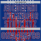 Custom Royal Red-White 3D Retro American Flag Authentic Baseball Jersey