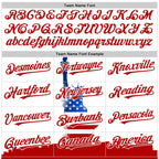 Custom White Black Pinstripe Royal-Red 3D American Flag Statue Of Liberty Authentic Baseball Jersey