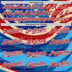 Custom Blue Royal Red-White 3D Retro American Flag Authentic Baseball Jersey