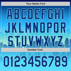 Custom Blue Royal-Ice Blue 3D Pattern Design New York Cityscape Statue Of Liberty Authentic Baseball Jersey