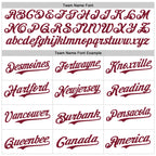 Custom White Crimson Pinstripe Crimson 3D Pattern Design New York Cityscape Authentic Baseball Jersey