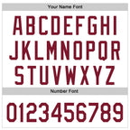 Custom White Crimson Pinstripe Crimson 3D Pattern Design New York Cityscape Authentic Baseball Jersey