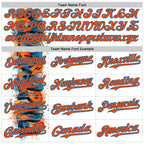 Custom White Orange-Blue 3D Pattern Design Philadelphia Cityscape Skyline Authentic Baseball Jersey