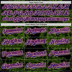 Custom Black Royal Green Fire Red-White 3D Pattern Design Detroit Cityscape Muscle Car Engine Authentic Baseball Jersey