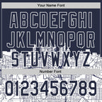 Custom Navy White 3D Pattern Design Atlanta Cityscape Urban Map Authentic Baseball Jersey