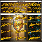 Custom Brown Yellow-Black 3D Funny Pickleball Paddles Balls Guitar Performance T-Shirt