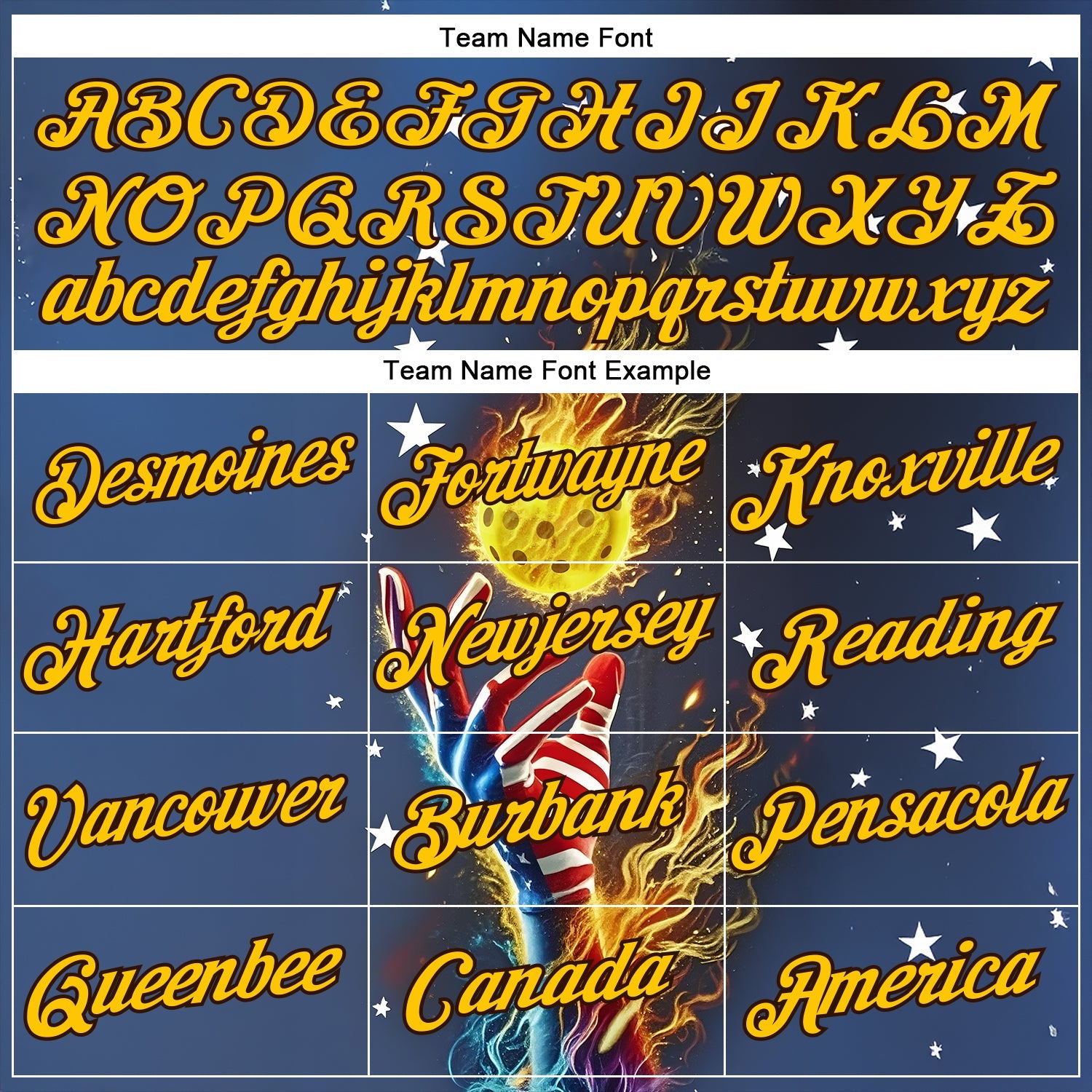 Custom Blue Yellow-Brown 3D Pickleball Balls American Flag Meteor Performance T-Shirt