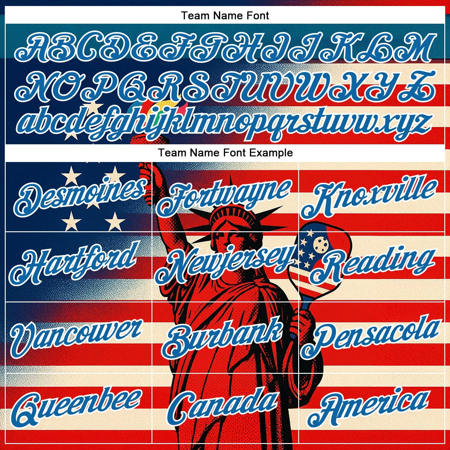 Custom Red Blue-White 3D Pickleball Paddles Balls American Flag Statue Of Liberty Performance T-Shirt
