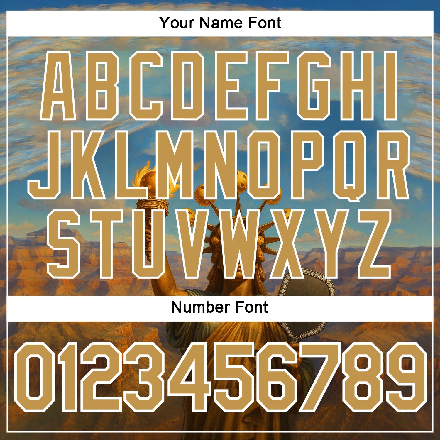 Custom Blue Old Gold-White 3D Pickleball Paddles Balls Retro Statue Of Liberty Performance T-Shirt