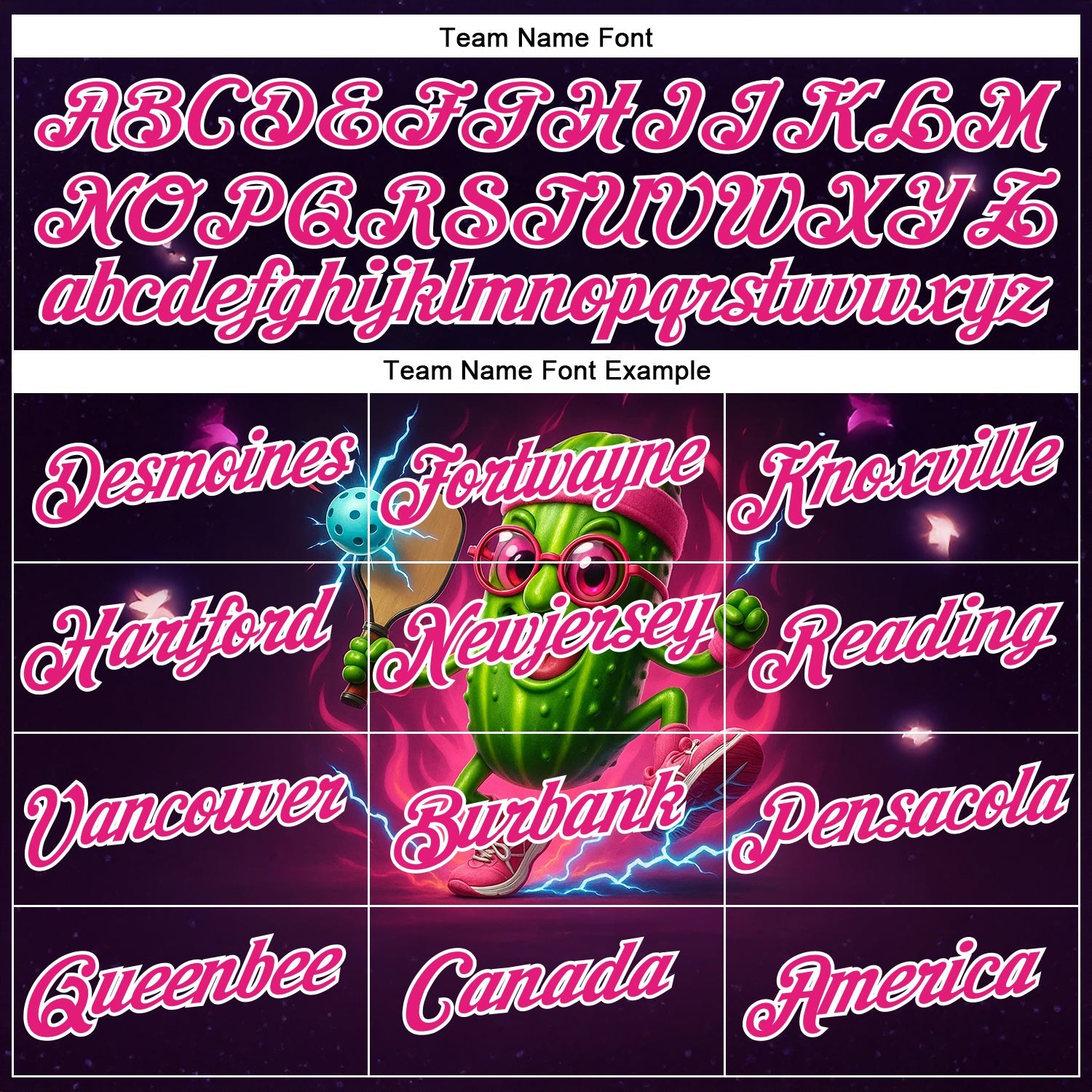 Custom Blue Hot Pink-White 3D Funny Pickleball Paddles Balls Lighting Performance T-Shirt