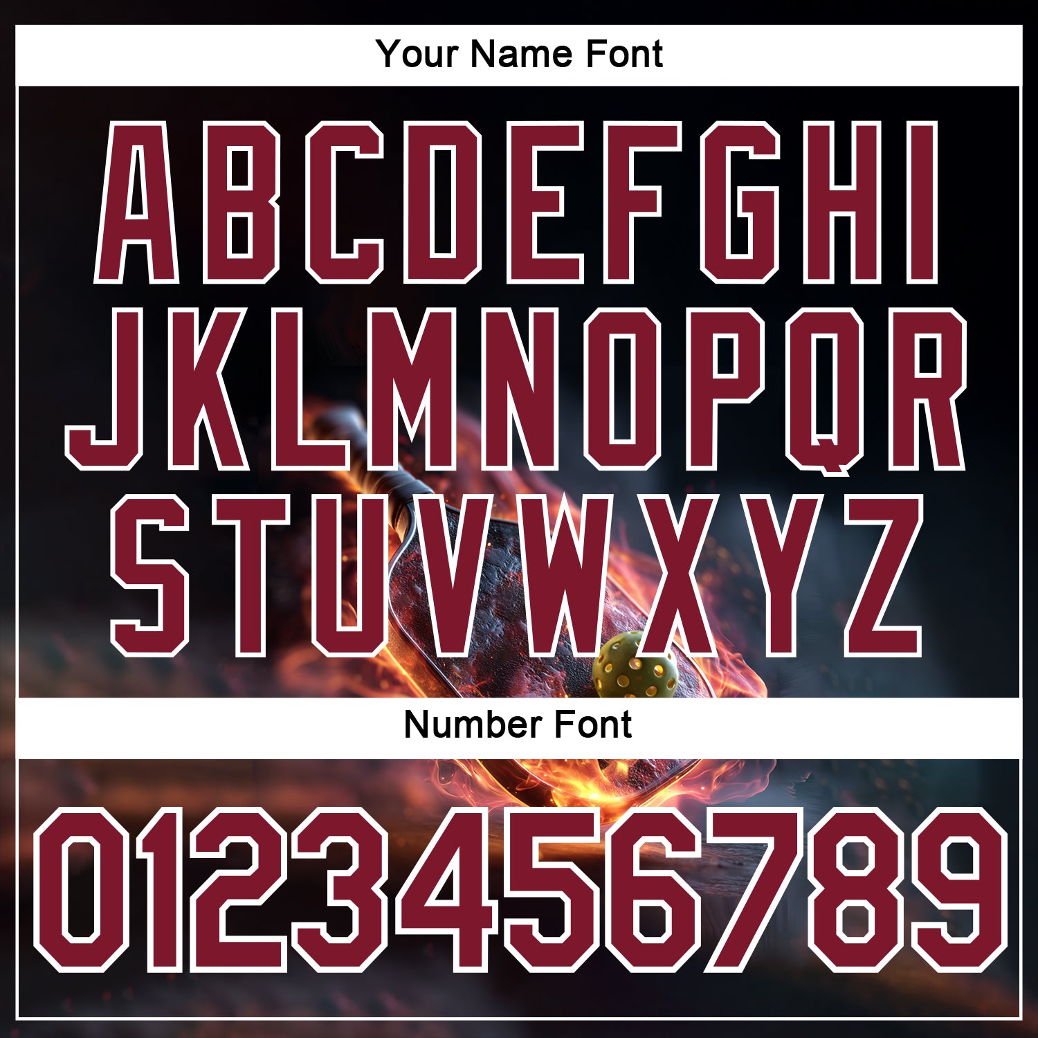 Custom Navy Crimson-White 3D Flame Pickleball Paddles Balls Performance T-Shirt