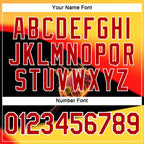 Custom Yellow Red Black-White 3D Flame Pickleball Paddles Balls Performance T-Shirt