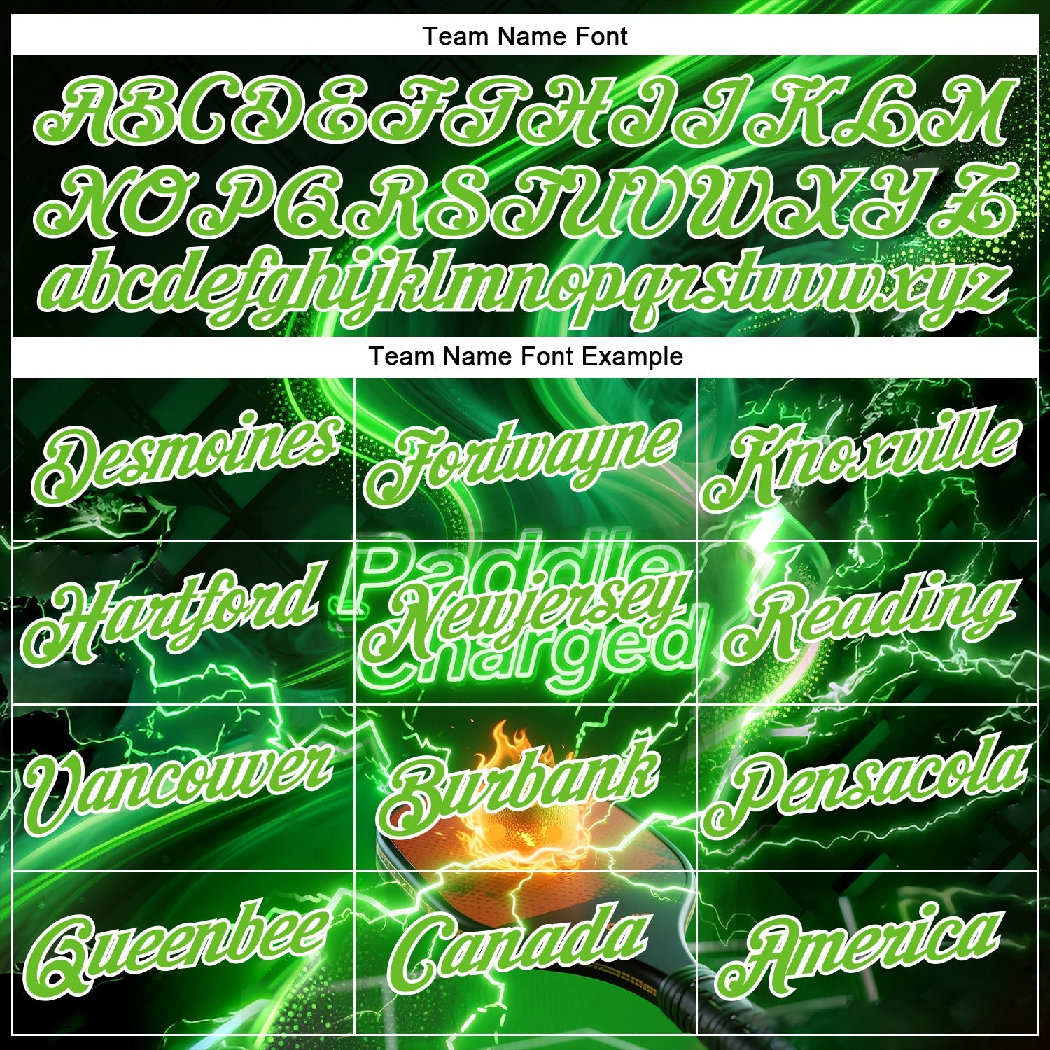 Custom Green Aurora Green-White 3D Charged Pickleball Paddles Balls Court Performance T-Shirt