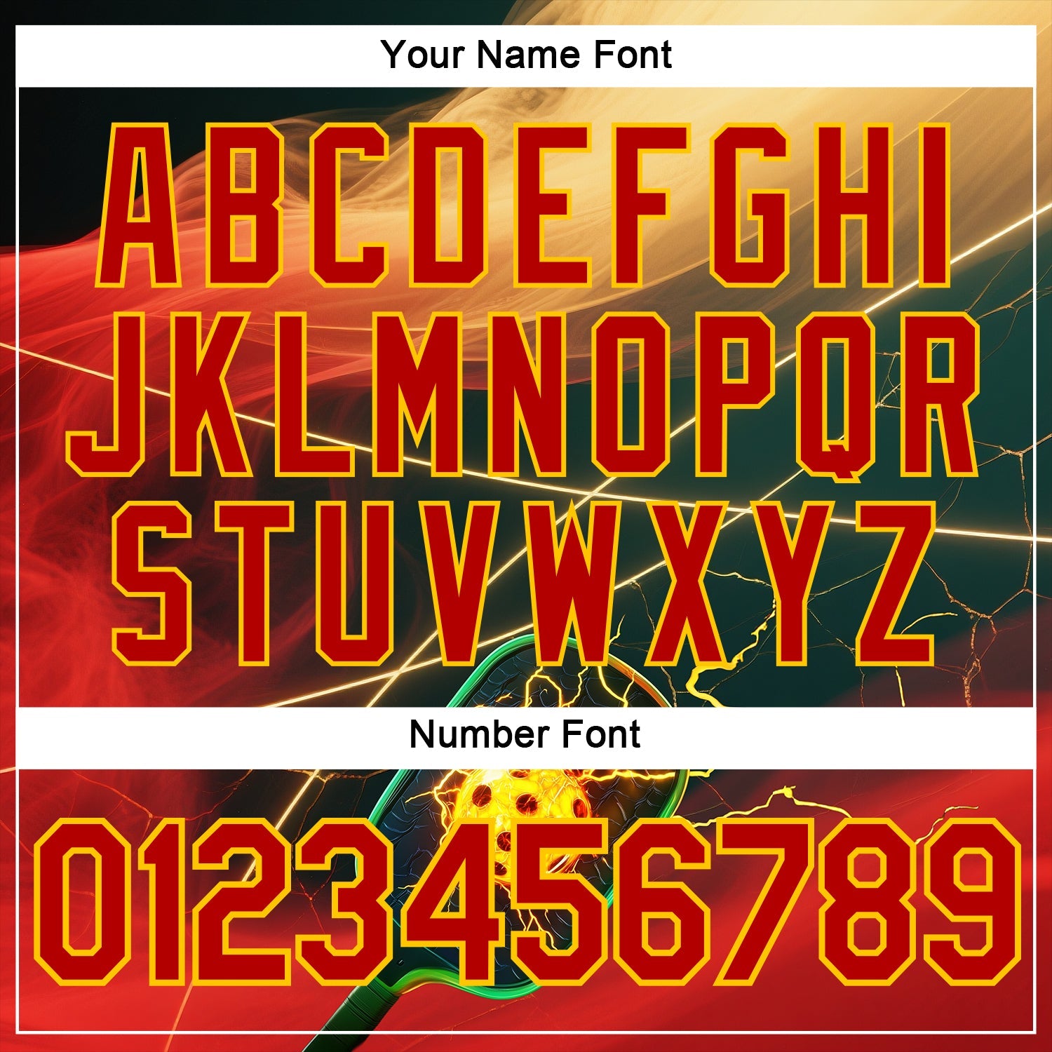 Custom Cream Red Blue-Yellow 3D Charged Pickleball Paddles Balls Performance T-Shirt