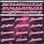 Custom Navy Neon Pink-White 3D Pattern Design Gradient Neon Sportswear Performance T-Shirt