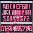 Custom Navy Neon Pink-White 3D Pattern Design Gradient Neon Sportswear Performance T-Shirt