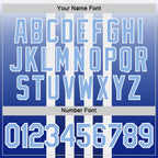 Custom White Light Blue-Black 3D Pattern Design Argentina Gradient Sportswear Performance T-Shirt