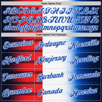 Custom White Thunder Blue-Red 3D Pattern Design USA Gradient Sportswear Performance T-Shirt