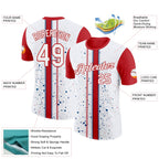 Custom White Red 3D Pattern Design Canada Sportswear Performance T-Shirt