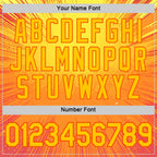 Custom Yellow Orange 3D Pattern Design Anime Inspired Gradient Sportswear Performance T-Shirt