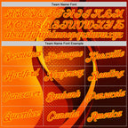 Custom Orange Yellow 3D Pattern Design Gradient Sportswear Performance T-Shirt